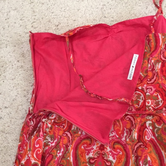 TOMMY HILFIGER PINK PRINT DRESS - Picture 7 of 7